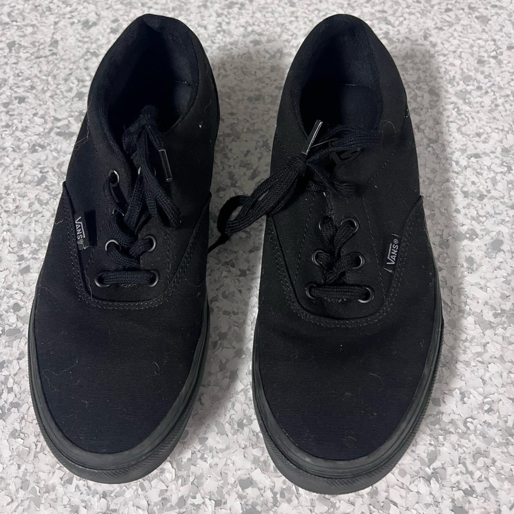 Vans Black Low-Top Canvas Sneakers